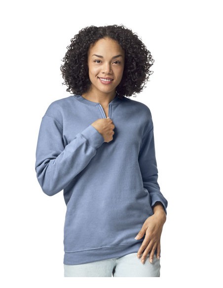 GIL-SF008-Softstyle® Midweight Adult Fleece 1/4 Zip Sweatshirt 2
